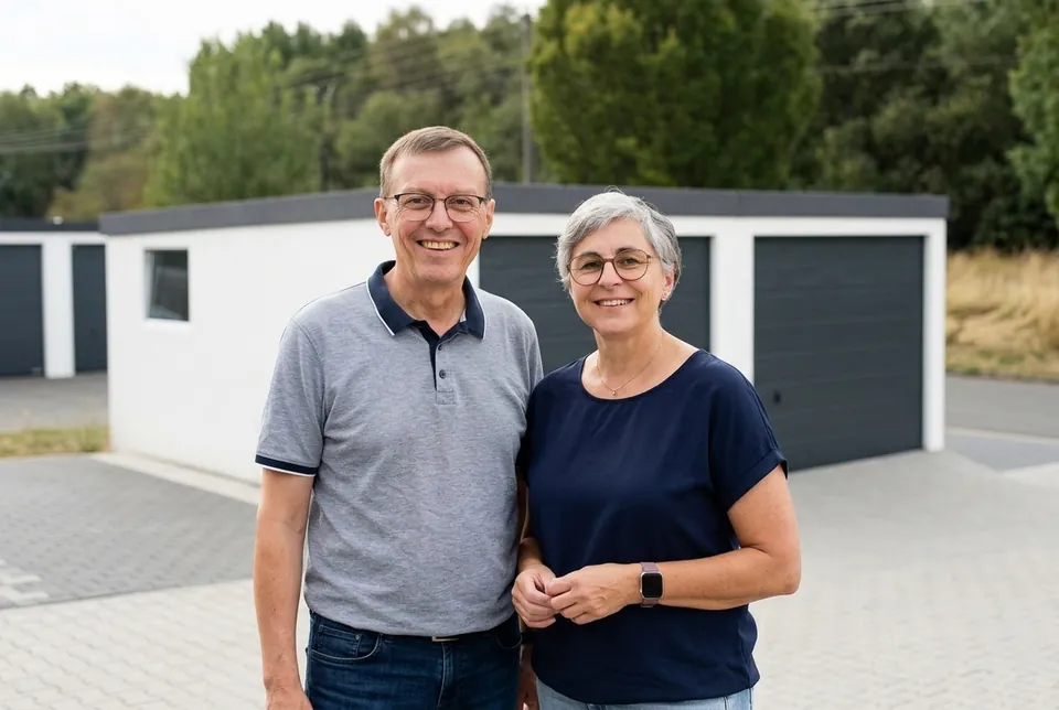 Wilhelm und Andrea Knopp auf der Ausstellungsfläche in Hundsdorf